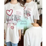 落書きハートロゴ半袖Tシャツ | moment+ | 詳細画像5
