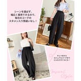 厚手TPUカットジョーゼットスラックスカーブパンツ | moment+ | 詳細画像3