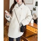 2WAYアレンジカラーPコートリングフェイクウール | moment+ | 詳細画像12 