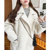 2WAYアレンジカラーPコートリングフェイクウール | moment+ | 詳細画像13 