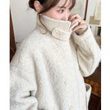 2WAYアレンジカラーPコートリングフェイクウール | moment+ | 詳細画像3 