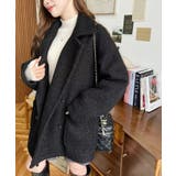 2WAYアレンジカラーPコートリングフェイクウール | moment+ | 詳細画像31 