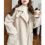 2WAYアレンジカラーPコートリングフェイクウール | moment+ | 詳細画像49 