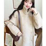 2WAYアレンジカラーPコートリングフェイクウール | moment+ | 詳細画像64 