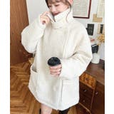 アイボリー | 2WAYアレンジカラーPコートリングフェイクウール | moment+