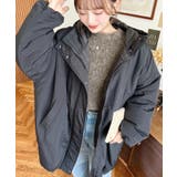 ブラック | シャカシャカナイロン裏キルトモンスターパーカージャケット | moment+