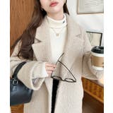 フェイクリングウールルーズシルエットテーラードジャケット | moment+ | 詳細画像3 