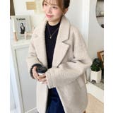 フェイクリングウールルーズシルエットテーラードジャケット | moment+ | 詳細画像9 