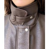 ヴィンテージライクマットフェイクレザー2WAYカラーショートブルゾン | moment+ | 詳細画像41 