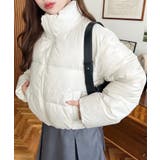 アイボリー | ファイバーダウンメタリックショートダウンブルゾン | moment+