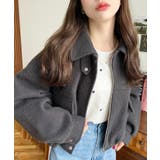 フェイクウールモッサ2WAYアレンジカラーショートブルゾン | moment+ | 詳細画像13 