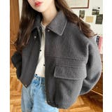 フェイクウールモッサ2WAYアレンジカラーショートブルゾン | moment+ | 詳細画像15 