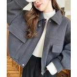 フェイクウールモッサ2WAYアレンジカラーショートブルゾン | moment+ | 詳細画像16 