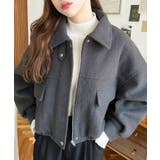 フェイクウールモッサ2WAYアレンジカラーショートブルゾン | moment+ | 詳細画像18 