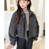 フェイクウールモッサ2WAYアレンジカラーショートブルゾン | moment+ | 詳細画像28 