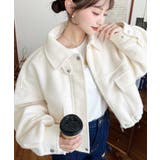 フェイクウールモッサ2WAYアレンジカラーショートブルゾン | moment+ | 詳細画像3 