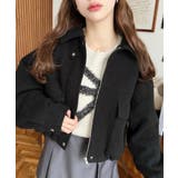 フェイクウールモッサ2WAYアレンジカラーショートブルゾン | moment+ | 詳細画像38 