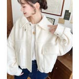 フェイクウールモッサ2WAYアレンジカラーショートブルゾン | moment+ | 詳細画像4 