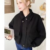 フェイクウールモッサ2WAYアレンジカラーショートブルゾン | moment+ | 詳細画像52 