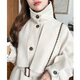 2WAYアレンジカラーミドル丈カラーコートニットメルトン | moment+ | 詳細画像11 