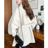 2WAYアレンジカラーミドル丈カラーコートニットメルトン | moment+ | 詳細画像15 