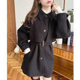 2WAYアレンジカラーミドル丈カラーコートニットメルトン | moment+ | 詳細画像23 