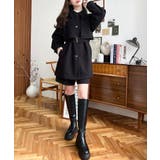 2WAYアレンジカラーミドル丈カラーコートニットメルトン | moment+ | 詳細画像27 