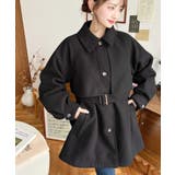 2WAYアレンジカラーミドル丈カラーコートニットメルトン | moment+ | 詳細画像31 