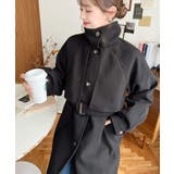 2WAYアレンジカラーミドル丈カラーコートニットメルトン | moment+ | 詳細画像32 