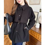 2WAYアレンジカラーミドル丈カラーコートニットメルトン | moment+ | 詳細画像35 