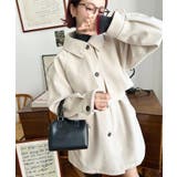 2WAYアレンジカラーミドル丈カラーコートニットメルトン | moment+ | 詳細画像4 