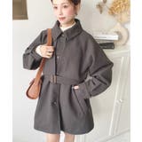 2WAYアレンジカラーミドル丈カラーコートニットメルトン | moment+ | 詳細画像44 