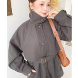 2WAYアレンジカラーミドル丈カラーコートニットメルトン | moment+ | 詳細画像45 