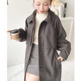 2WAYアレンジカラーミドル丈カラーコートニットメルトン | moment+ | 詳細画像47 