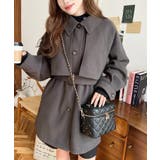 チャコールグレー | 2WAYアレンジカラーミドル丈カラーコートニットメルトン | moment+