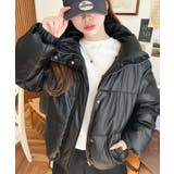 スタンドカラーファイバーダウンソフトフェイクレザーブルゾン | moment+ | 詳細画像28 