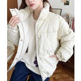 スタンドカラーファイバーダウンソフトフェイクレザーブルゾン | moment+ | 詳細画像6 