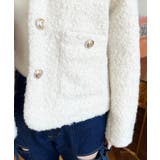 金ボタンノーカラージャケット フェイクリングウール | moment+ | 詳細画像10 