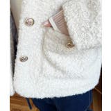 金ボタンノーカラージャケット フェイクリングウール | moment+ | 詳細画像12 