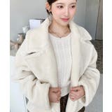 ショート丈テディベアボアPコートジャケット | moment+ | 詳細画像10 