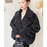 ショート丈テディベアボアPコートジャケット | moment+ | 詳細画像15 