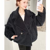 ショート丈テディベアボアPコートジャケット | moment+ | 詳細画像16 