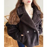 ショート丈テディベアボアPコートジャケット | moment+ | 詳細画像20 