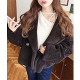 ショート丈テディベアボアPコートジャケット | moment+ | 詳細画像23 