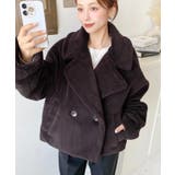 ショート丈テディベアボアPコートジャケット | moment+ | 詳細画像27 