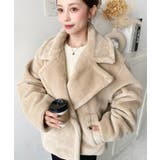 ショート丈テディベアボアPコートジャケット | moment+ | 詳細画像33 