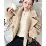 ショート丈テディベアボアPコートジャケット | moment+ | 詳細画像36 