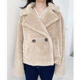 ショート丈テディベアボアPコートジャケット | moment+ | 詳細画像38 