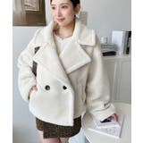 ショート丈テディベアボアPコートジャケット | moment+ | 詳細画像6 