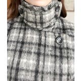 フェイクウールシャギーチェック＆ニットモッサ無地オーバーサイズミドル丈Pコートジ… | moment+ | 詳細画像30 